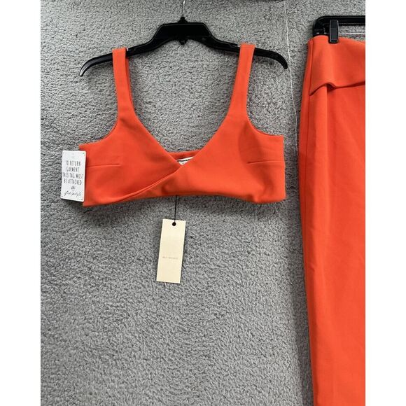 BEC & BRIDGE CLOVER TOP & MIDI SKIRT SET NECTARINE ORANGE SIZE 12 NEW - Picture 3 of 12